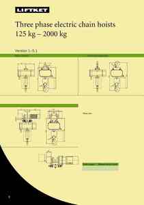 8.三相電動鍊條吊車125kg-2000kg Three Phase Electric Chain Hoists 125kg-2000kg 