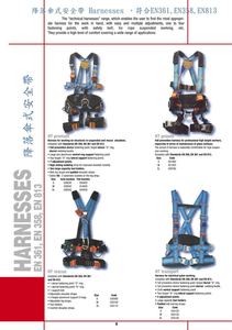 7-6.降落傘式安全帶 Harnesses ，符合EN361,EN358,EN813